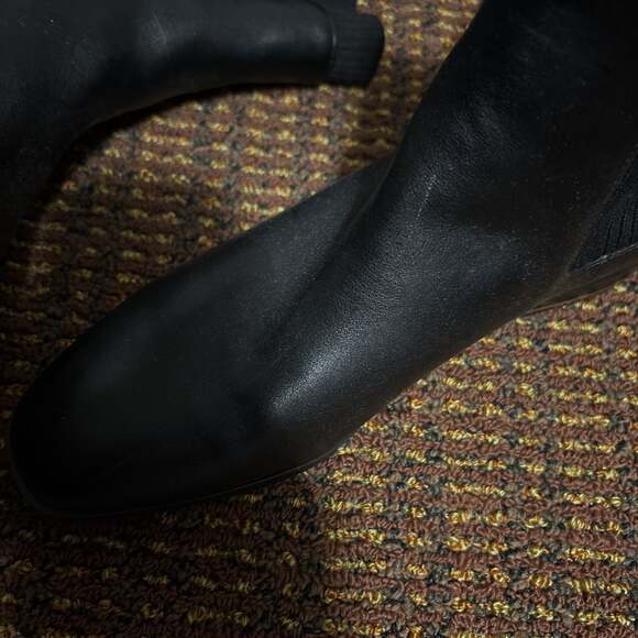 Rachel Zoe Square Toe black Faux leather ankle boots size 9 - Picture 4 of 5